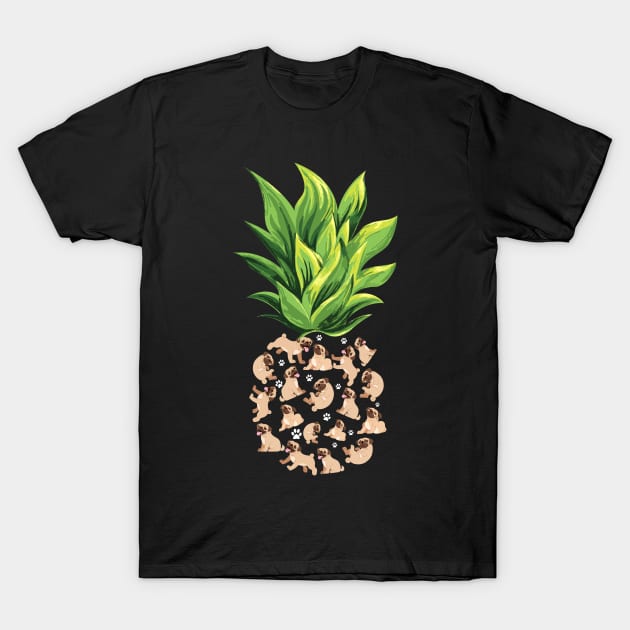 Tropical Pineapple Pug Dog Lovers Gift T-Shirt by Camryndougherty